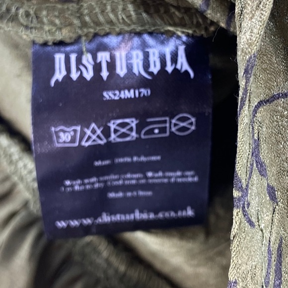 Disturbia Arda Virago Sleeve Mini Dress Olive Green Womens US 6 - Picture 9 of 13